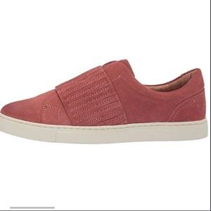 Frye Ivy gore slip on suede shoes rosewood pink size 9